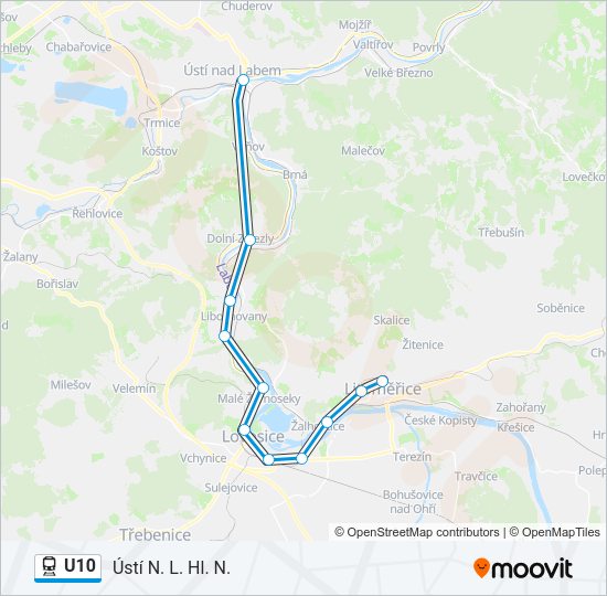 U10 Train Line Map