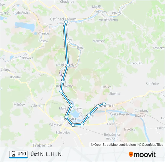 U10 Train Line Map