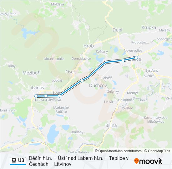 U3 Train Line Map