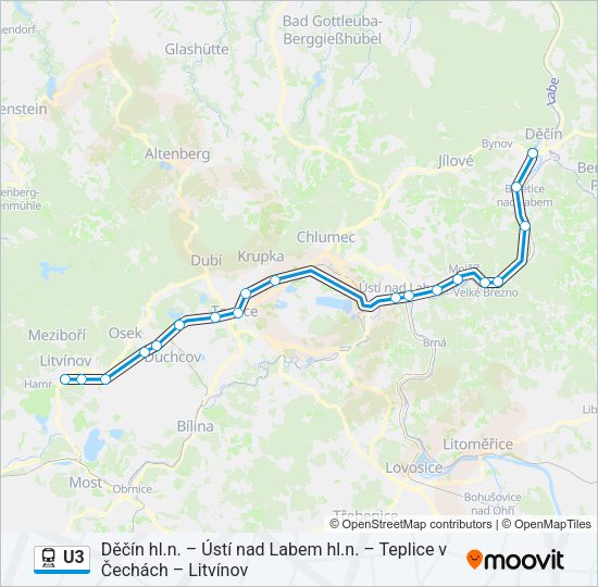 U3 Train Line Map