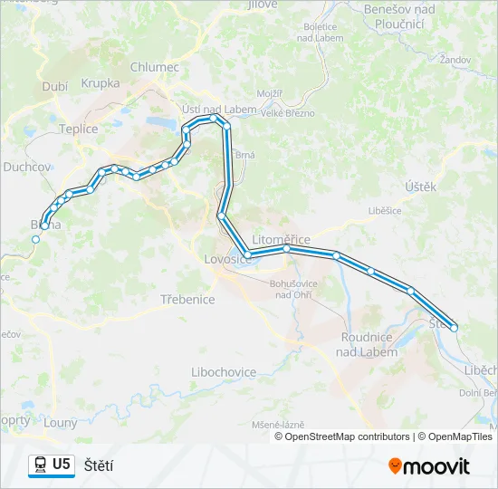 U5 Train Line Map