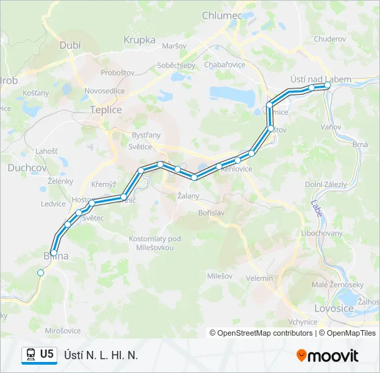 U5 Train Line Map