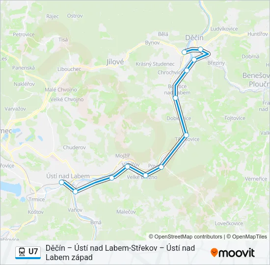U7 Train Line Map