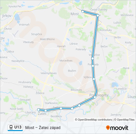 U13 Train Line Map