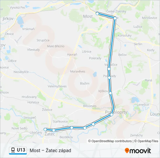 U13 Train Line Map