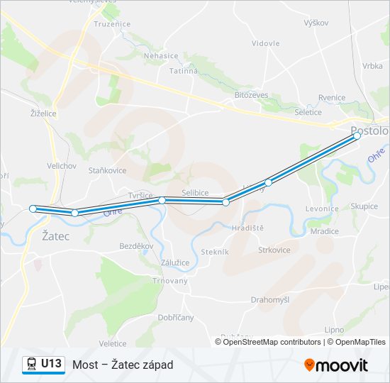 U13 Train Line Map