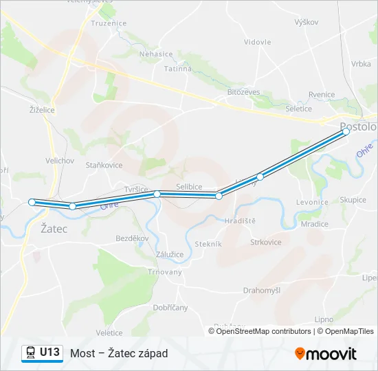 U13 Train Line Map
