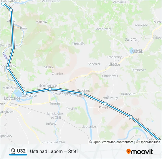 U32 Train Line Map
