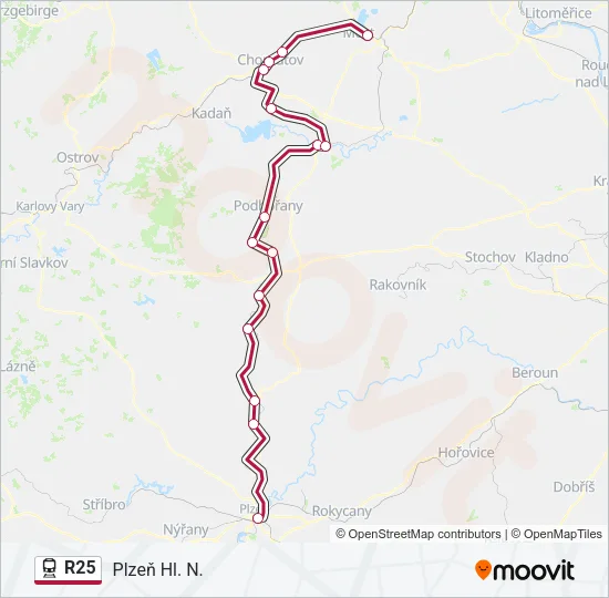 R25 Train Line Map