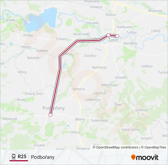 R25 Train Line Map