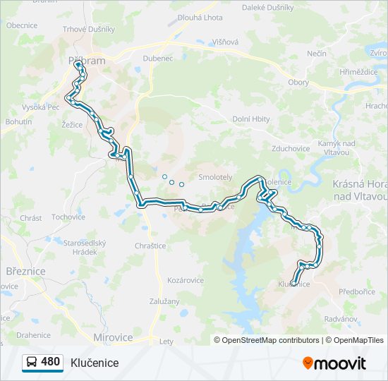 480 bus Line Map