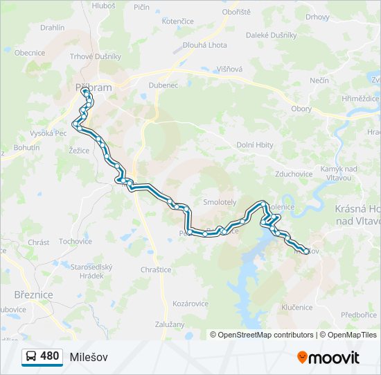 480 bus Line Map