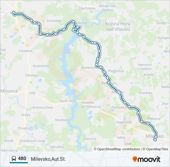 480 bus Line Map