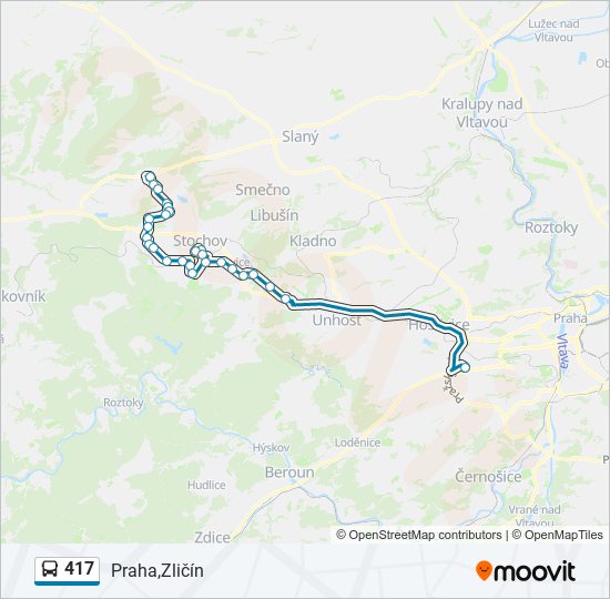 417 bus Line Map