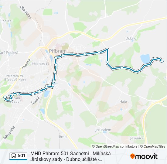 Автобус 501: карта маршрута