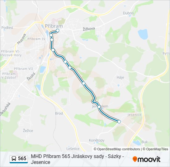 Автобус 565: карта маршрута