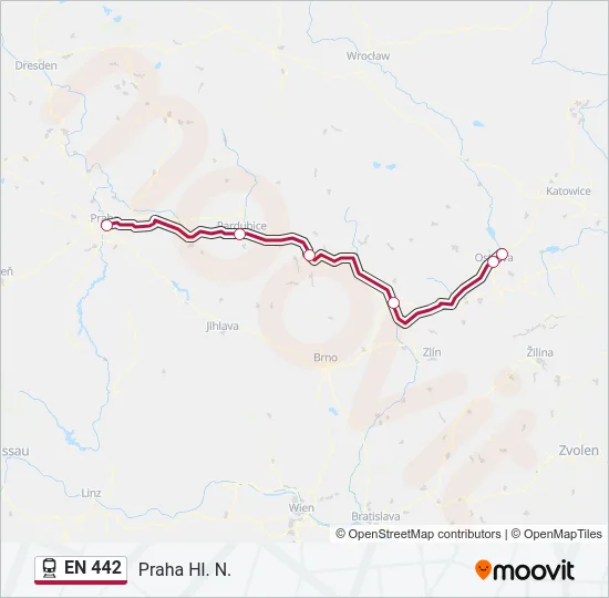 EN 442 Train Line Map