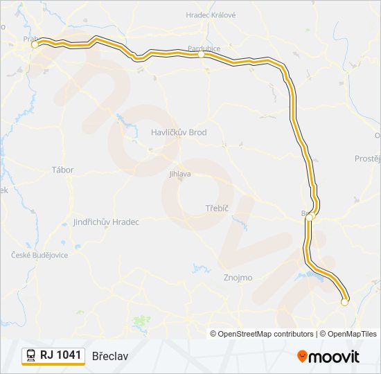 RJ 1041 Train Line Map
