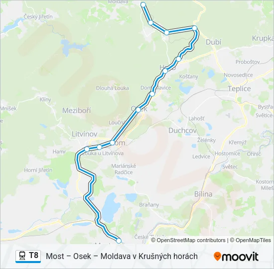 T8 Train Line Map