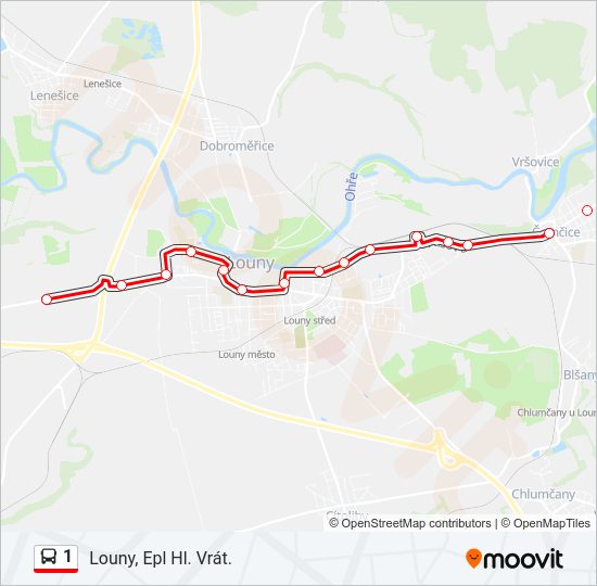 1 Bus Line Map
