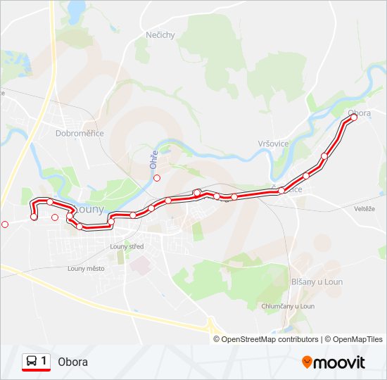 1 Bus Line Map