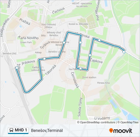 MHD 1  Line Map