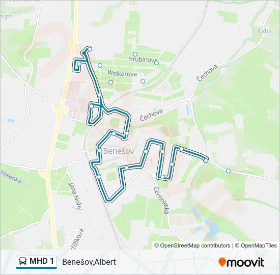 MHD 1  Line Map