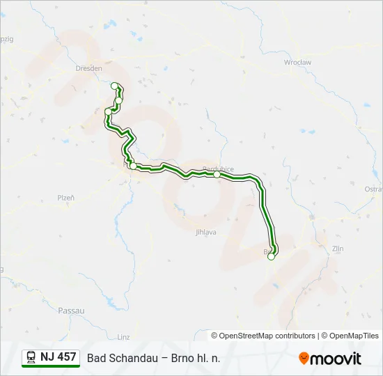 NJ 457 Train Line Map