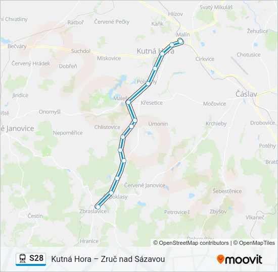 S28 Train Line Map