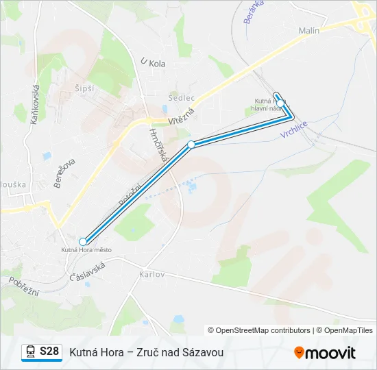 S28 Train Line Map