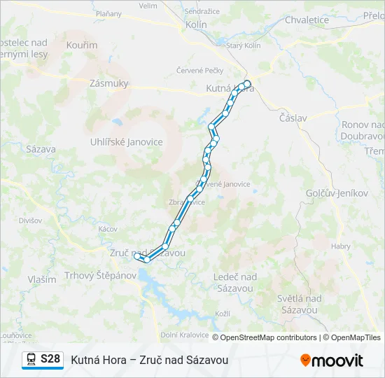 S28 Train Line Map