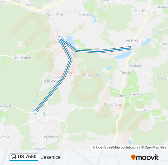 OS 7680 Bus Line Map