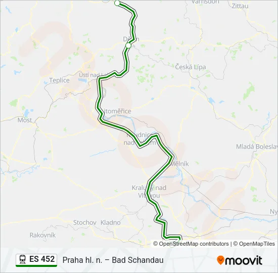 ES 452 Train Line Map
