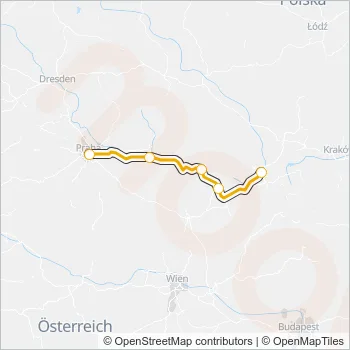 RJ 1020 Train Line Map