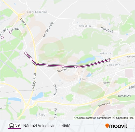 59 Route: Schedules, Stops & Maps - Nádraží Veleslavín (Updated)