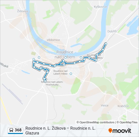 Автобус 368: карта маршрута