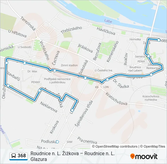 368 Bus Line Map
