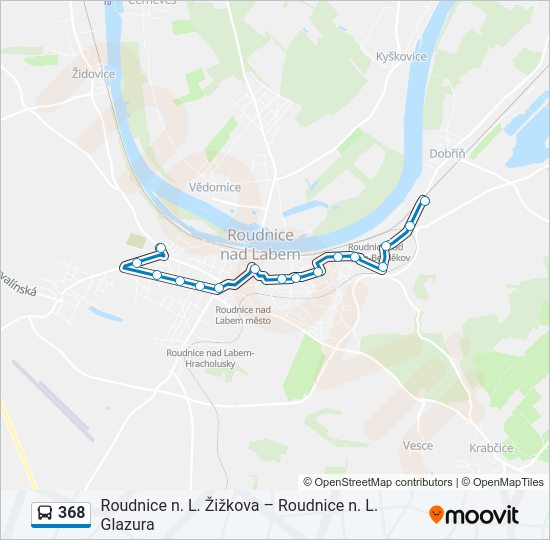 Автобус 368: карта маршрута