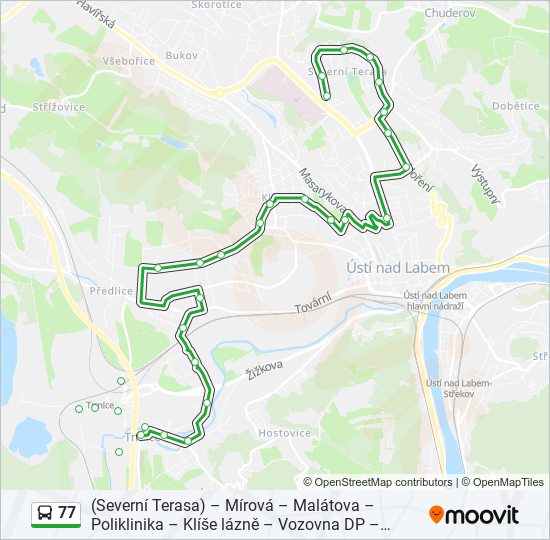 77 bus Line Map