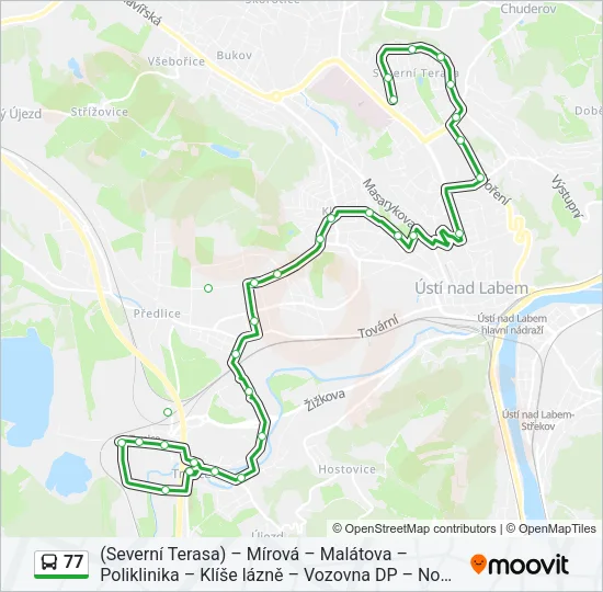 77 Bus Line Map