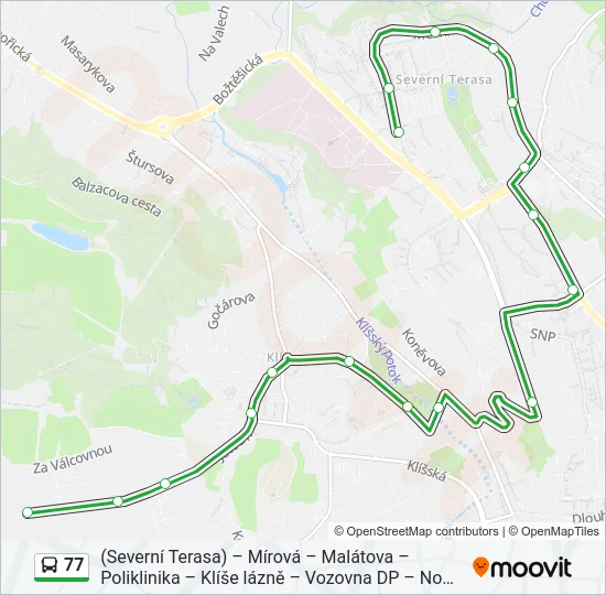 77 Bus Line Map