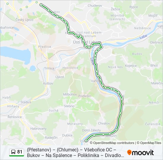 81 bus Line Map