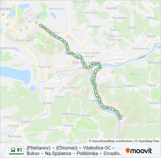 Автобус 81: карта маршрута