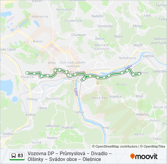 83 bus Line Map