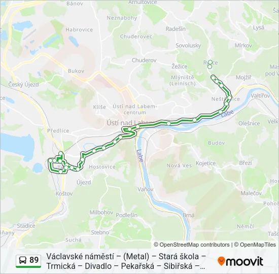 Автобус 89: карта маршрута