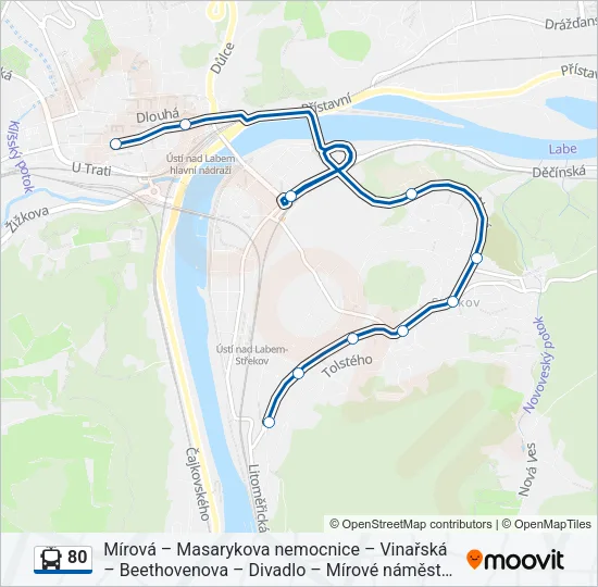 Троллейбус 80: карта маршрута