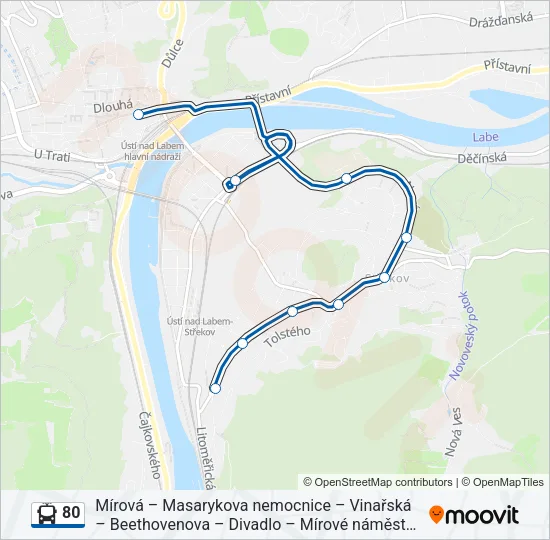 Троллейбус 80: карта маршрута