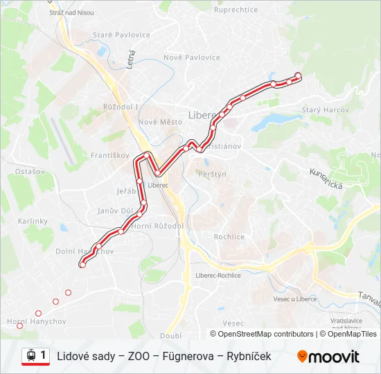 1 Light Rail Line Map