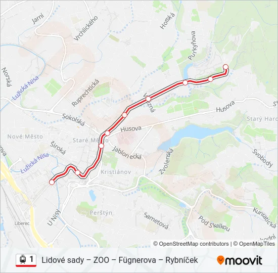 1 Light Rail Line Map