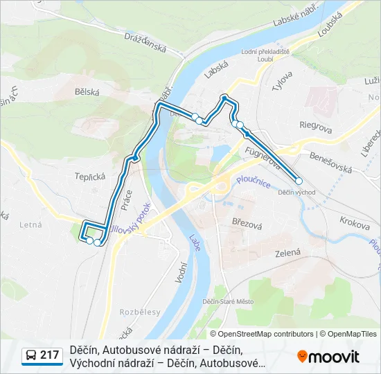 217 Bus Line Map